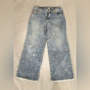 Cat & Jack Light Blue Kids Jeans with White Embroidery